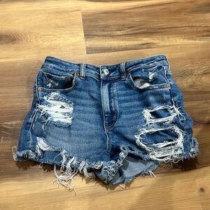 high waisted american eagle jean shorts